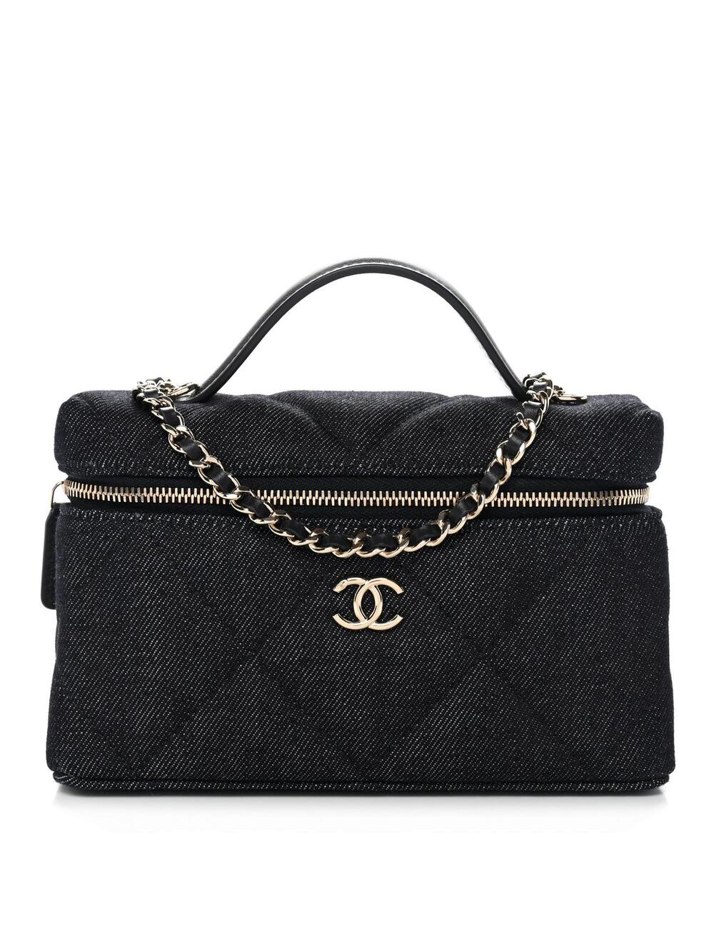 Chanel Denim Quilted Top Handle Slim #357463C44B